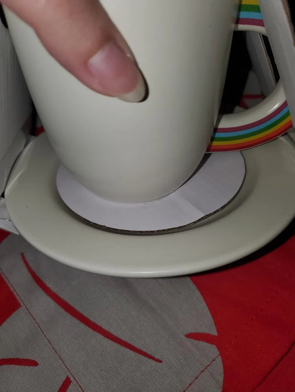 NWT Target Pride 2025 Rainbow Tea Cup and Saucer Plate Stoneware Set - Off White